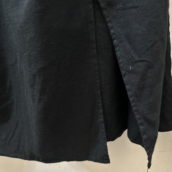 Ava & Viv Womens Midi Sheath Dress Size 2X Black Linen Sleeveless Classic LBD - Picture 11 of 14